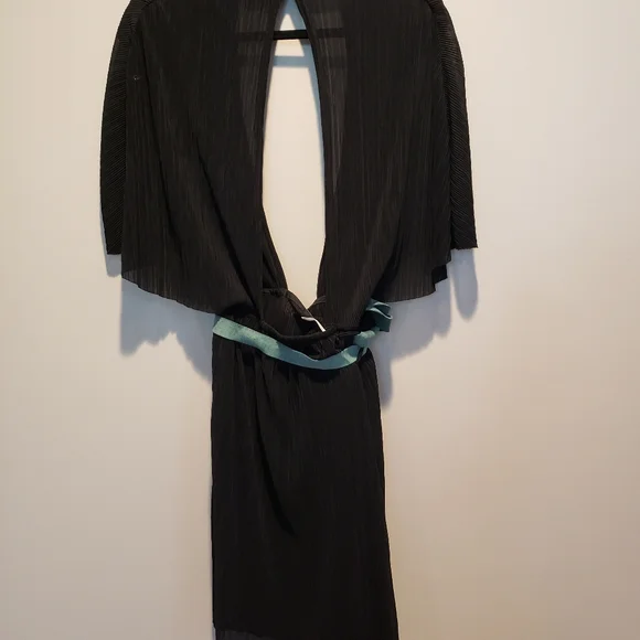 Free People sheer black wrap dress - Picture 5 of 6